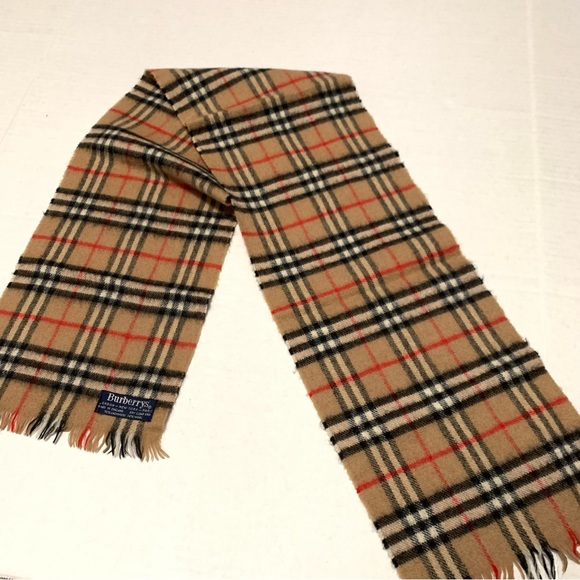 Burberrys Nova Check Plaid Scarf 70% Cashmere 30% Wool - Picture 3 of 7